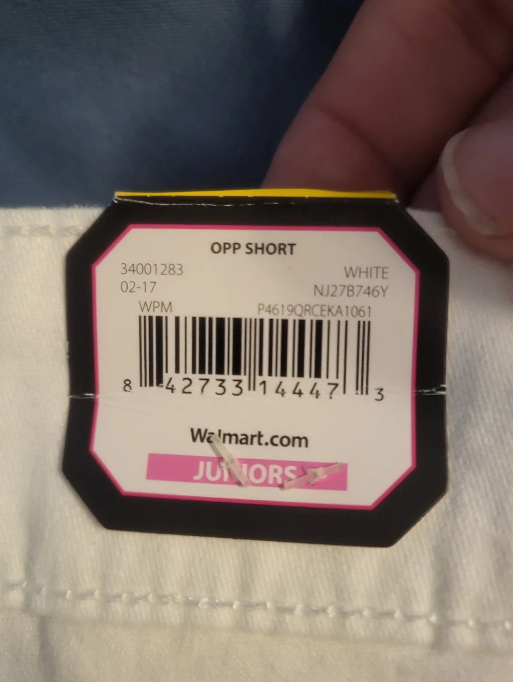 NWT No Boundaries White Denim Short Shorts